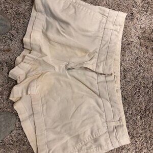 White soft chino shorts